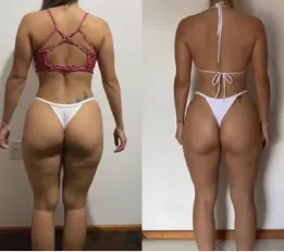 Antes e depois de aluna da equipe Will Portela