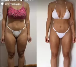 Antes e depois de aluno da equipe Will Portela