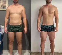 Antes e depois de aluna da equipe Will Portela