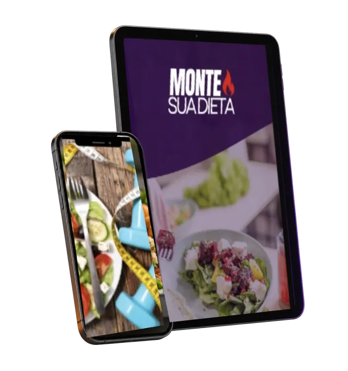 Guia Monte Sua Dieta aberto no tablet e no celular